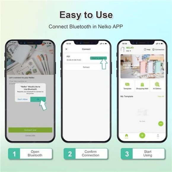 Label Maker Machine with Tape P21 Bluetooth Label Printer Wireless Mini Label - Picture 5 of 7